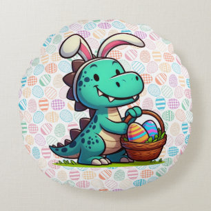 Almofada Redonda Dinossauro coelhinho da Páscoa fofo