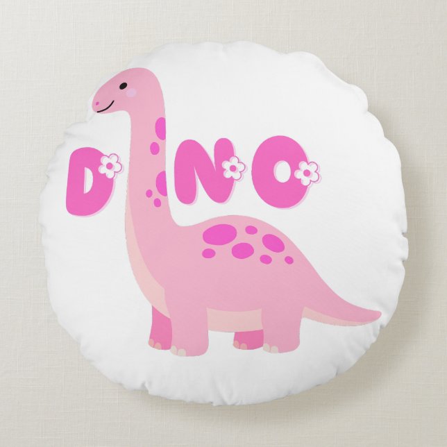 Almofada Redonda Dinossauro fofo 🦕  (Frente)