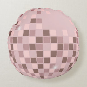 Almofada Redonda Disco Boogie Rosa