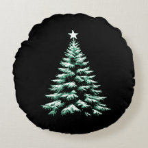 Distressed Christmas Tree Green Peppermint Stripes