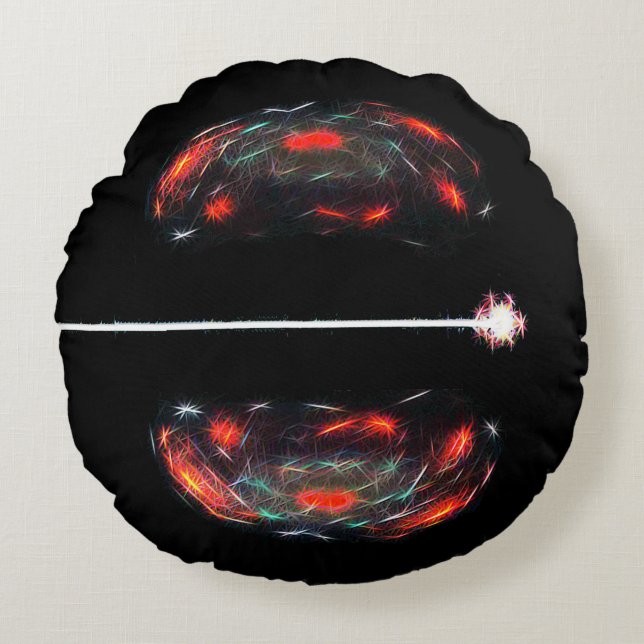 Almofada Redonda Dividindo O Atom (Frente)