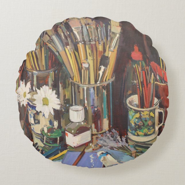 Almofada Redonda Do estúdio vida 2012 ainda (Frente)