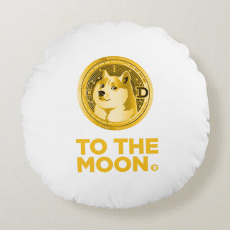 Almofada Redonda Dogecoin te the moon