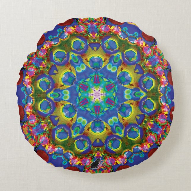 Almofada Redonda Doily Kaleidoscope (Frente)