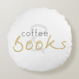 Almofada Redonda Dois livros tontos e Travesseiro redondo de café
