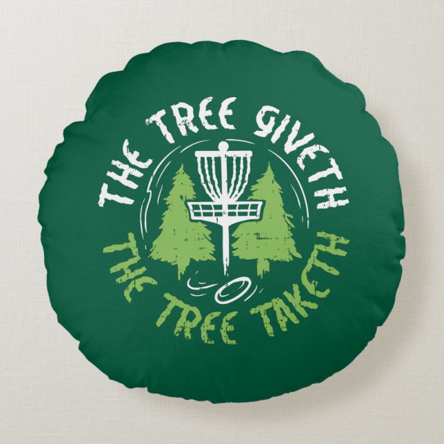 Almofada Redonda Dom do Jogador de Golfe do Disco Golf do Disco (Frente)