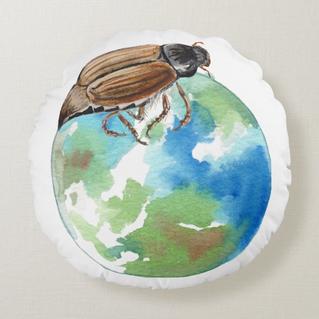 Almofada Redonda Dominion do besouro (Frente)