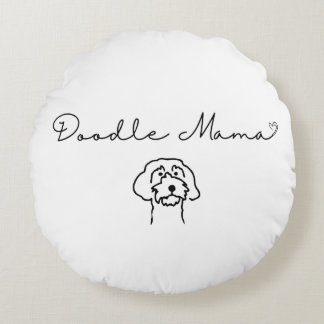 Almofada Redonda Doodle Mama Round Travesseiro