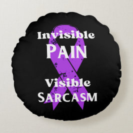 Almofada Redonda Dor Invisível Sarcástica