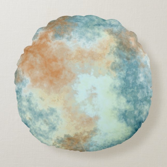 Almofada Redonda Dourado e lacrimogênio (Frente)