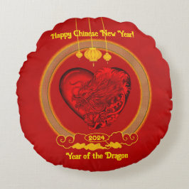Almofada Redonda Dragon Heart, ano do dragão