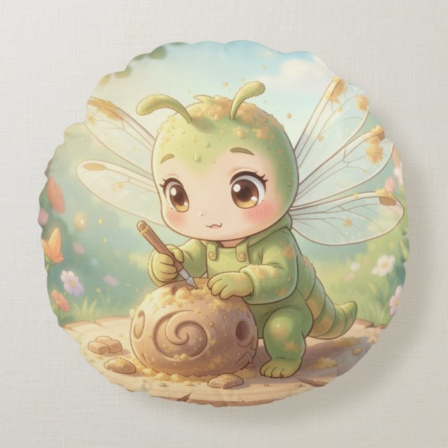 Almofada Redonda Dragonfly – Star Nectar of the Silent Night.1 (Frente)