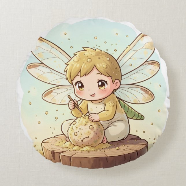 Almofada Redonda Dragonfly – Star Nectar of the Silent Night.8 (Frente)