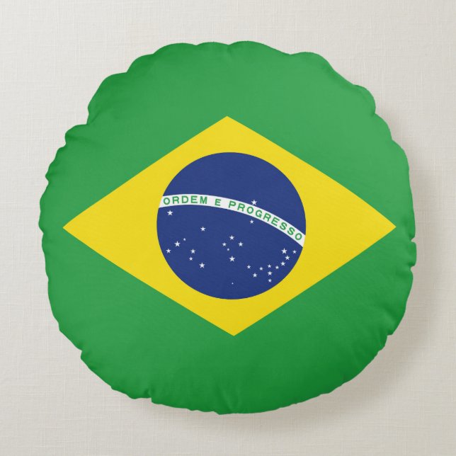 Almofada Redonda Drapeau Brésil (Frente)