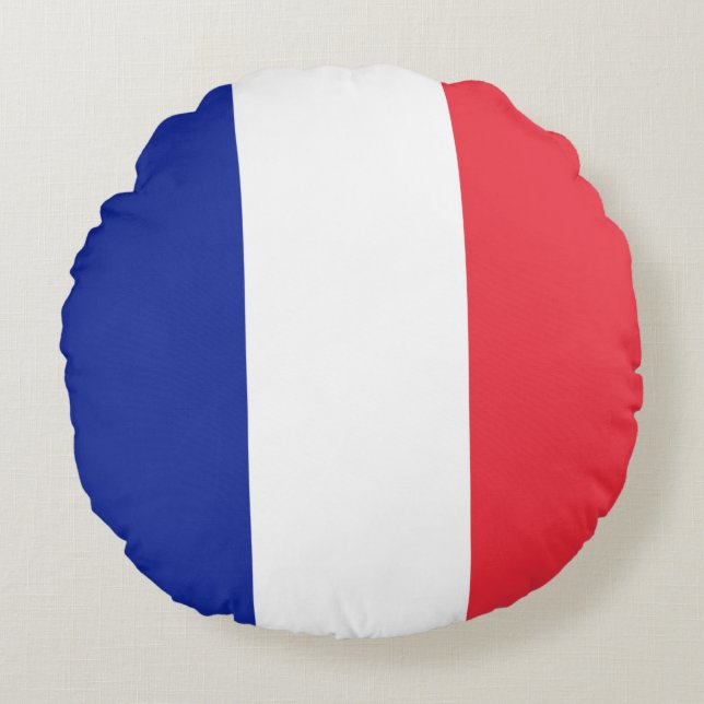 Almofada Redonda  Drapeau France Tricolore (Frente)