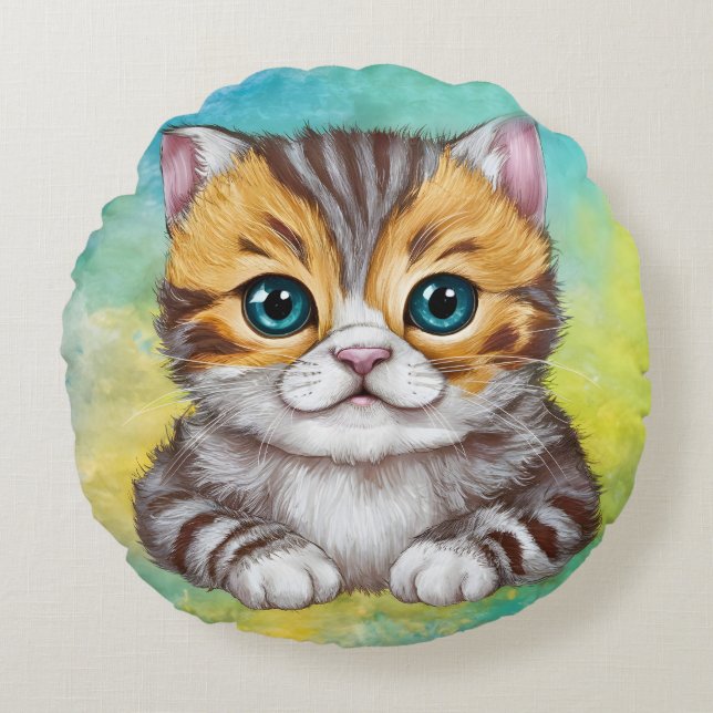 Almofada Redonda Drawing Cat (Frente)