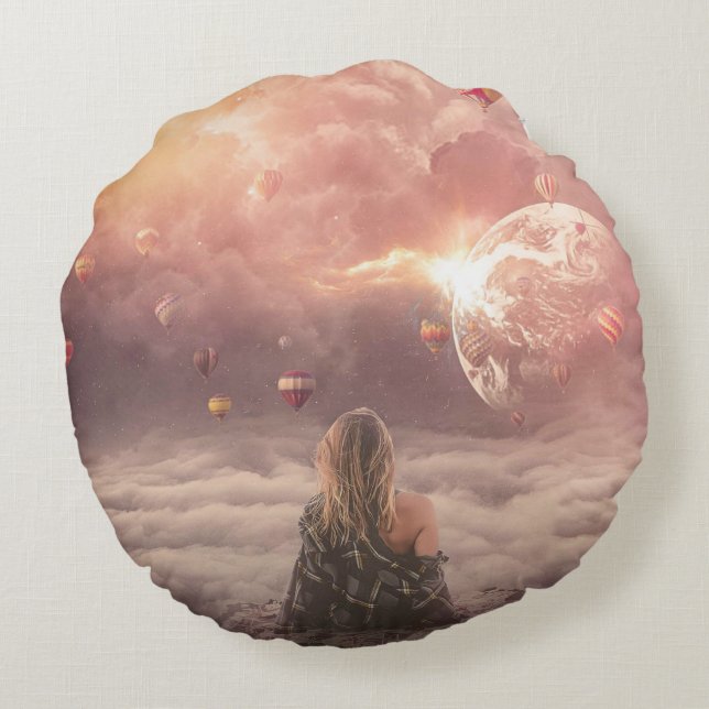 Almofada Redonda Dream Round Travesseiro (Verso)