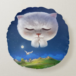 Almofada Redonda Dreamnight Sky com Cat