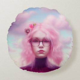 Almofada Redonda Dreamy Rosa