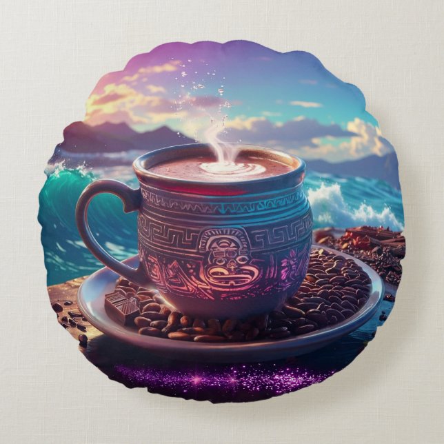 ALMOFADA REDONDA DRINK OF THE GODS - COCOA (Frente)