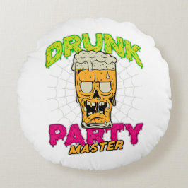 Almofada Redonda Drunk Zombie Pillow