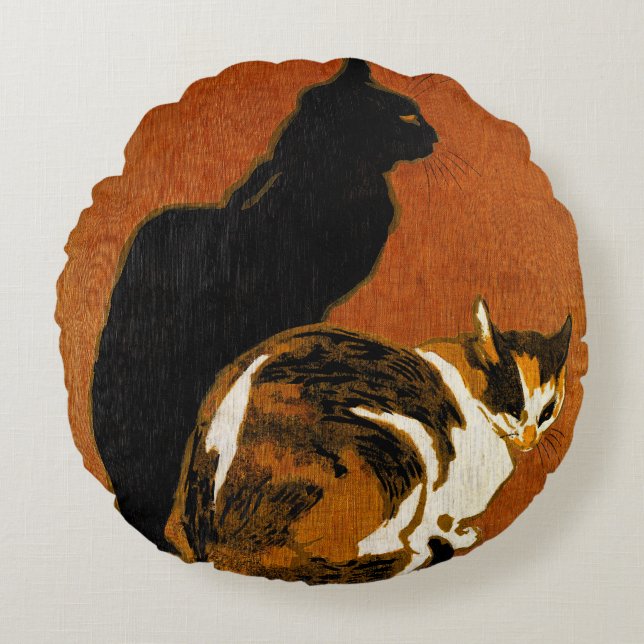 ALMOFADA REDONDA DUAS CUSHÕES DE GATOS (Frente)