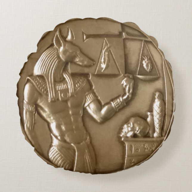 Almofada Redonda Duas Ounce .999 Moedas Egípcias Finas Prateadas (Frente)