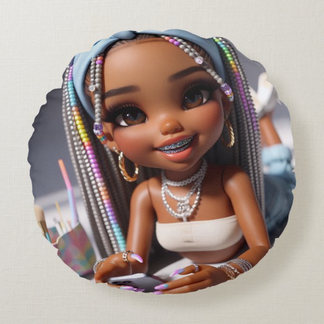 Almofada Redonda Durma Bem Son (Frente)