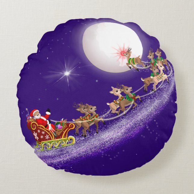 Almofada Redonda E a todos um bom Travesseiro noturno (Frente)