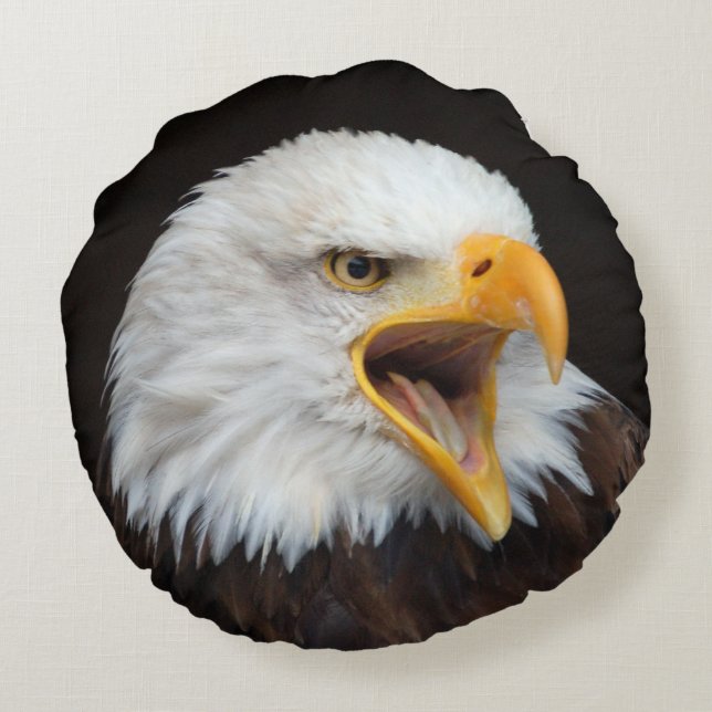 Almofada Redonda EAGLE águias de lago de cabeça de weis (Verso)