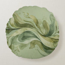 Earth Song Flowing Abstract Sage & Olive Greens