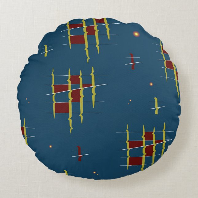 Almofada Redonda Ecos da Geometria (Frente)