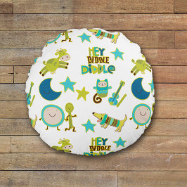 Almofada Redonda Ei Diddle Diddle Nursery Rhyme