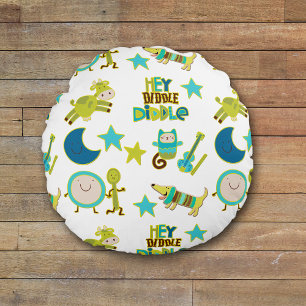 Almofada Redonda Ei Diddle Diddle Nursery Rhyme