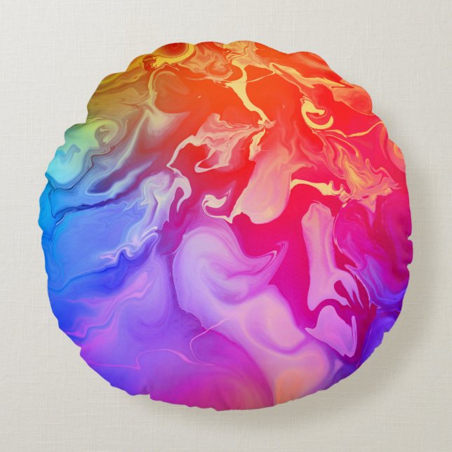 Almofada Redonda Electric Spectrum in Motion (Frente)