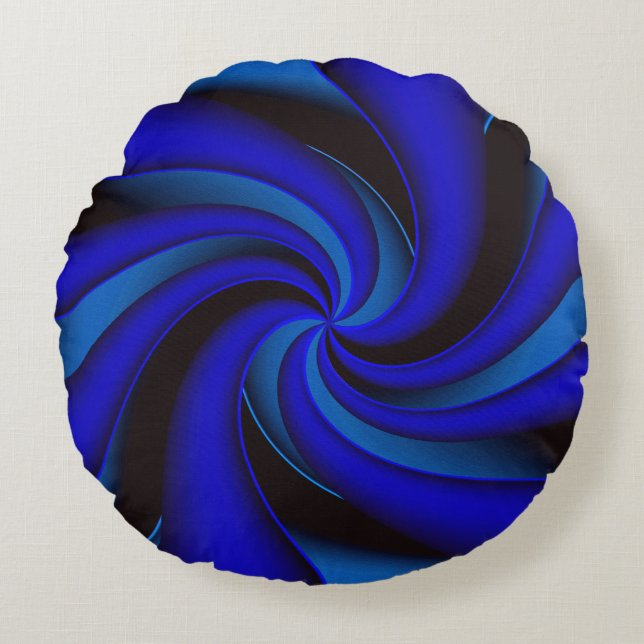 Almofada Redonda Elegance en bleu.... (Frente)