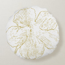 Elegante Arte de Linha Floral Dourada Minimalista 