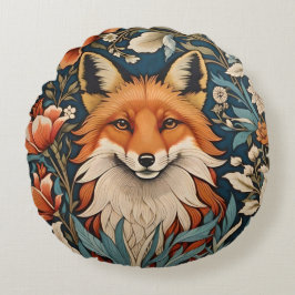 Almofada Redonda Elegante Fox William Morris Inspirou Floral