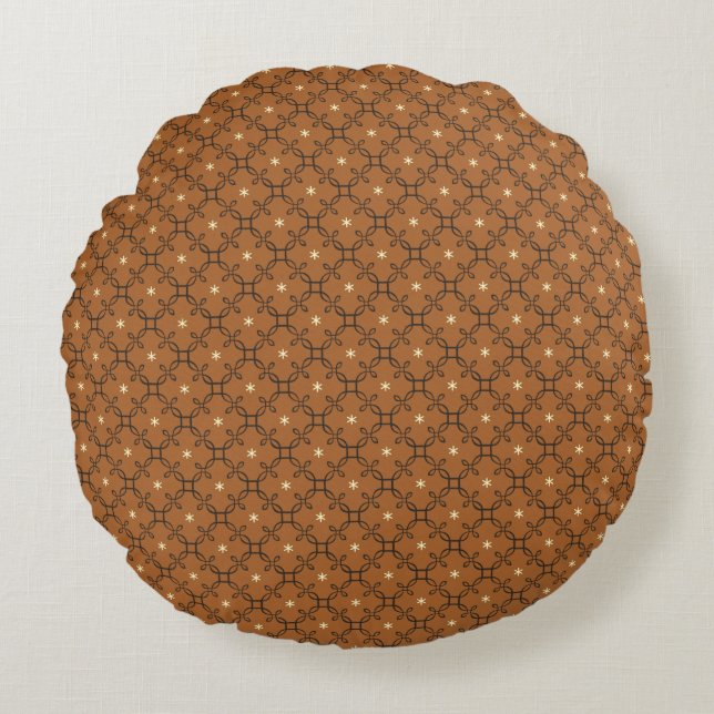 Almofada Redonda Elegante vintage quatrefoil Beethoven cobrir CC125 (Frente)