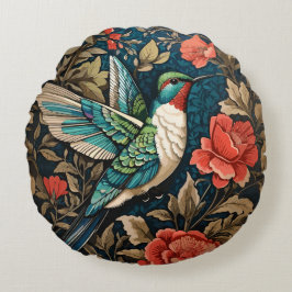 Almofada Redonda Elegante voador Hummingbird William Morris Inspira