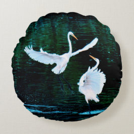 Almofada Redonda Elegantes Em Dança