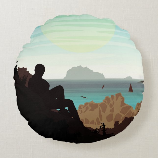 Almofada Redonda Elevada Escape (Frente)