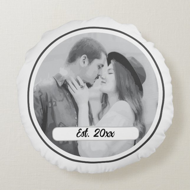 Almofada Redonda Em Casa Estará Onde Você Está O Travesseiro Fotogr (Verso)