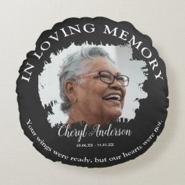 Almofada Redonda Em Memória Querida | Memorial de Foto