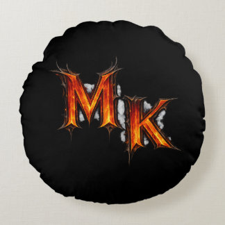 Almofada Redonda Emblema Infernal Gótico MK