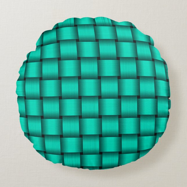 Almofada Redonda Emerald Green Ribbon (Frente)