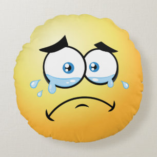Almofada Redonda Emoji de grito redondo