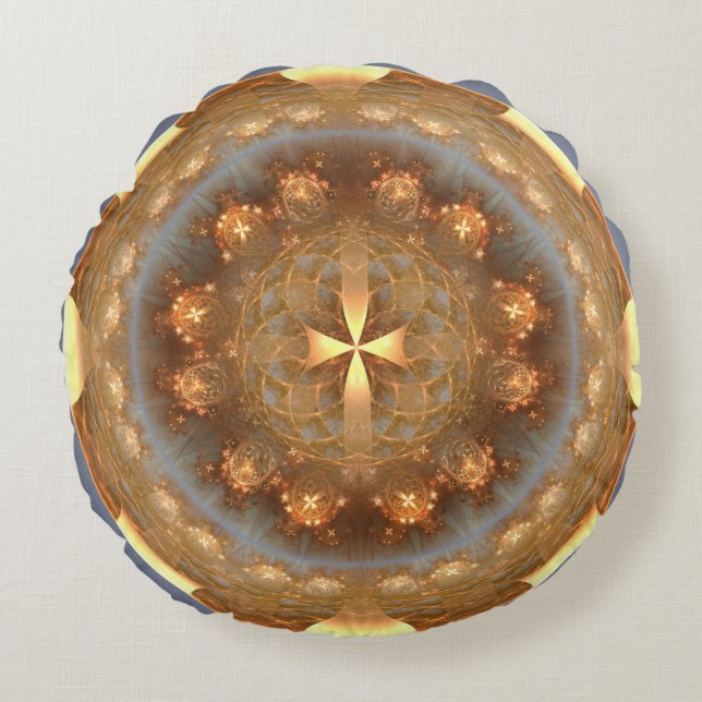 Almofada Redonda Encaminhamento redondo brilhante (Frente)