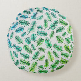 ALMOFADA REDONDA ENCHANTING PINE LEAF PATTERNS