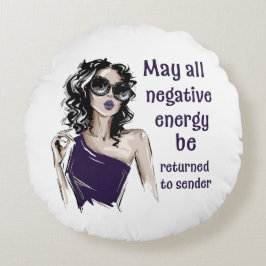 Almofada Redonda Energia negativa deve ser devolvida ao remetente